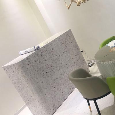 China Office Furniture Terrazzo Tile Stone OEM Reception Desk Shelf Furniture Convertible Office Terrazzo for sale