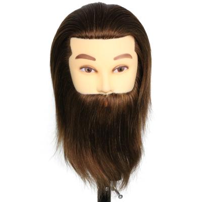 China 100 Percent Training Tianrun Haircut Wholesale Hair Men Master Model With Beard For Barber for sale