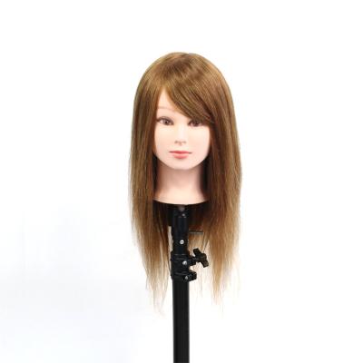 China Factory Outlet Cosmetology Manikin Heads Factory Outlet Hairdresser 100% Real Hair Manikin Practice Head Training Head for sale