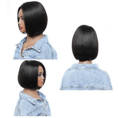 China Cheap Good Quality Double Drawn Bob Style Wig Raw Unprocessed Full Cuticle Aligned Short Straight Brazilian Pixie Cut Hair Wigs Lead Wig for sale