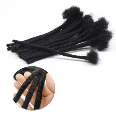 China Natural Black Curly Curly Real Hair Dreadlock Extensions, Faux Locs Hip Hop Reggae Dreadlocks, Permanent Dread Extensions for Women, M for sale