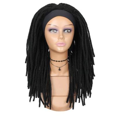 China Afro Wave Tianrun Hair Dreadlock Wigs For Color Women And Men Black Medium Afro Twist Color Synthetic Dreadlock Wig Wigs for sale