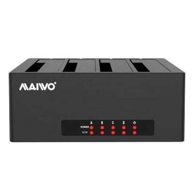 China Plastic type c 4 bay hdd docking station, MAIWO usb black color, 2.5