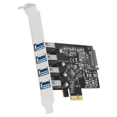 China > Support 4xUSB A Port MAIWO PCIe to USB3.0 4 Ports Adapter Card Expansion Card Hub Desktop Unit Read and Write, SuperSpeed ​​USB 3.0 Card Adapter for sale