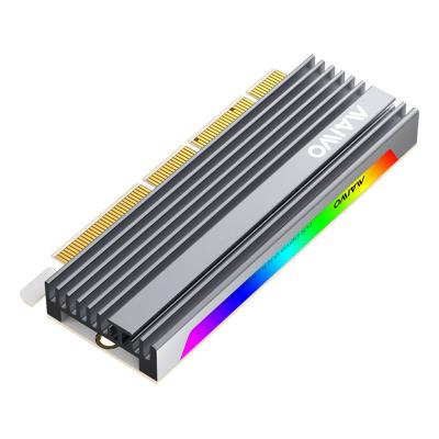 China > Support NVMe SSD MAIWO M NVMe M.2 Main SSD To PCIe X16X8X4 Card With Aluminum Heatsink RGB Gaming Design PCIex16 To NVMe SSD Expansion Card for sale