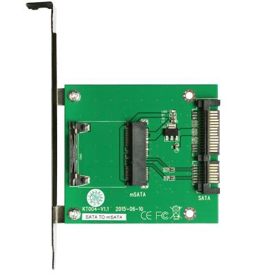 China > Support MAIWO SATA mSATA to half mSATA card with full profile bracket design adapter card for sale