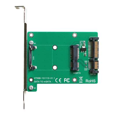 China > Support MAIWO SATA to mSATA card with full profile bracket design adapter card for sale