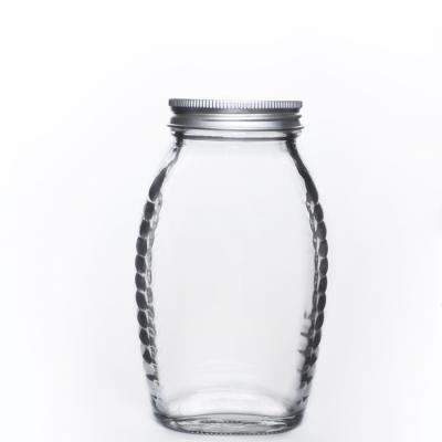 China Packing Drink 180ml Ribbed Yorker Style Rund Shape Glass Food Jars With Metal Lids for sale