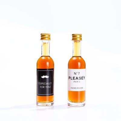 China Wholesale 50ml Mini Spirit Wine Bottles Empty Whiskey Bottle Glass Mini Wine Liquor Glass Bottle Vodka for sale