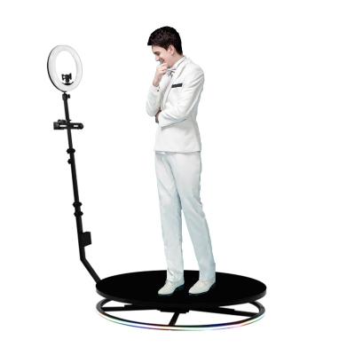 China 360 Video Photo Booth 360 Photo Booth Rotating 360 Degree Auto Photo Booth With Lights 80cm for sale