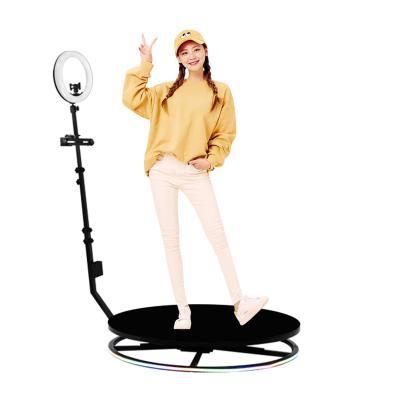 China 360 Adjustable Video Booth 360 Photo Booth Rotating 360 Automatic Photo Booth With Lights 80cm for sale