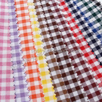 China Shrink-Resistant 100% High Quality Fabric Polyester Minimatt Check Checks Fabric Checks Yarn Dyed Fabric for sale