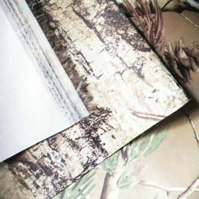 China 2021 new design camouflage printing silver coating 100 polyester taffeta waterproof fabric for tent for sale