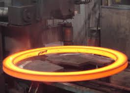 China Bright Surface Hot Forged St52 Q235 16Mn Steel Ring for sale