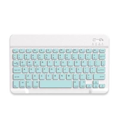 China Custom Flat Anti-ghosting Retro Blue Tooth Mini Keyboard Portable Wireless Keyboard and Mouse Combos Set Suitable for iPad for sale