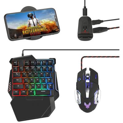 China Anti-ghosting G506 G508 G92 G7 K7 Hand Keyboard Mouse One Set Throne Game Set One Handed Gaming Keyboard For PUBG for sale