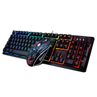 China K13 Waterproof Colorful Backlit Gaming Keyboard and Mouse Set USB Wired Mouse Keypad Keyboards Combos for sale