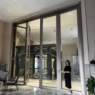 China Heat Insulation Promotion Rates Exterior Bifold Doors Aluminum Folding Patio Hurricane Proof Heavy Duty Exterior Folding Door for sale