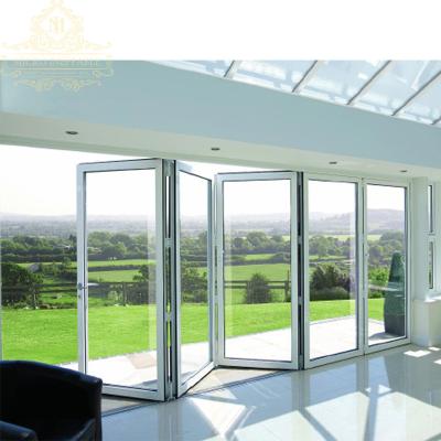 China High Quality Heat Insulation Best Price Customize Aluminum Glass Door Balcony Heat Insulation Folding Patio Glass Accordion Door for sale