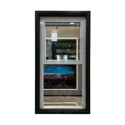 China Magnetic Screen Professional Manufacturing European Style Double-hung Hung Window White Frame Aluminum Single Windows With Accessories for sale