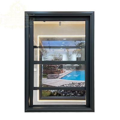 China White Aluminum Double Hung Windows Single Hung Aluminum Windows Double Screen Frame Magnetic Design New Factory Price Vinyl Hung for sale