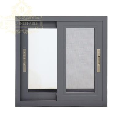 China Custom Aluminum Magnetic Screen Triple Insulation Tempered Glass Sliding With Mosquito Net for sale