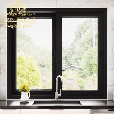 China Magnetic Luxury European Design Slider Crank Handle Aluminum Alloy Window Sliding Window Fixed Window Fixed Window for sale