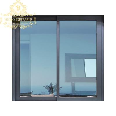 China Magnetic PVC Double Screen Windows Glassed Slide Windows Popular Style Customized Aluminum Sliding Window With Mosquito Net for sale