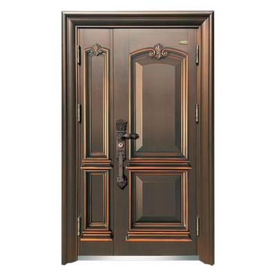 China Anti-theft Luxury Design Customized Stainless Steel Main Door Design Front Metal Modern Exterior Security Steel Doors for sale