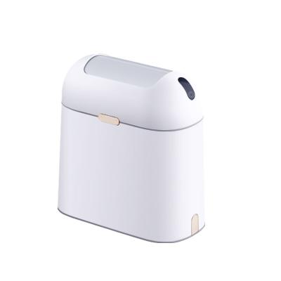 China Sustainable Best Selling Rectangular ABS 9L Kitchen Sensor Plastic Compressed Trash Can for sale