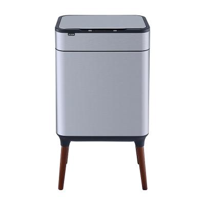 China Sustainable hot sale classified environmental protection stainless steel induction trash can with wholesale price for sale