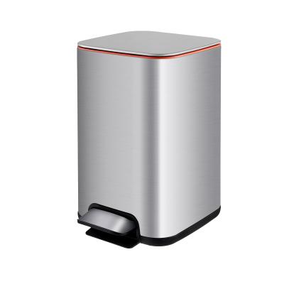 China Small Size Stainless Steel 7L Step Foot Viable Pedal Trash Can Waste Bin in Mini Trash Can Kitchen, Bathroom, Living Room for sale