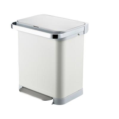 China 2022 Sustainable Selling Metal Pedal Stainless Steel Trash Cans Matching Garbage Bins Trash Bin Environmental Friendly Polishing for sale