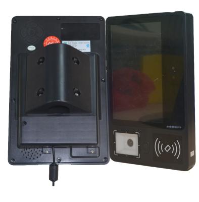 China 8 inch big screen SDK with qr code scanner and rfid mifare plus card terminal, tap and go with qr code payment for sale