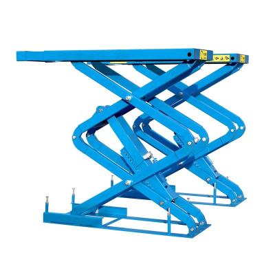 China 5mm thickness steel double cylinder hydraulic car lift scissor lift machine for sale for sale