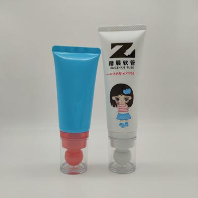 China Skin Care Concise Base Body Cream Airless Pump Tube Packaging Eco-Friendly Superior Silk Outer Cosmetic Plastic Type for sale