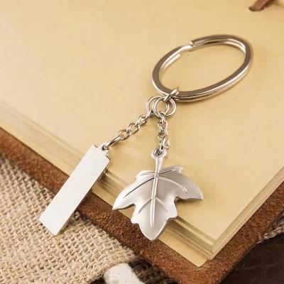 China Customizable Simple High Quality Key Chain Stainless Steel Metal Mute Key Chain Key Chain For Car Keys for sale