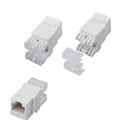 China ABS metal trapezoidal jack K1006 UTP cat5e 180 degree for sale