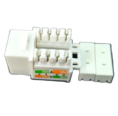 China BK-1015-C6 CAT6 UTP structure cabling system 90 degree trapezoidal jack modular jack for sale