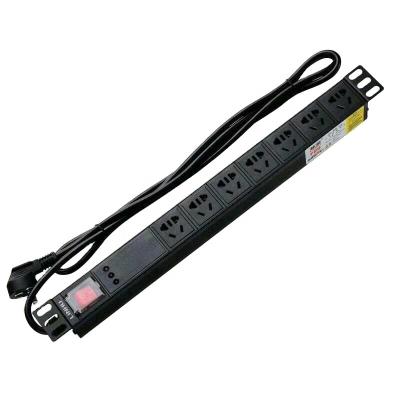 China 1U Aluminum Alloy Rack Mount Cable Management Unit PDU Power Distribution Unit Socket Rack Mount PDU for sale