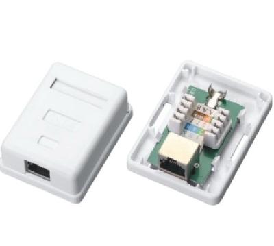 China Ethernet network surface mount box with cat5e cat6 cat6a jack STP ftp for sale