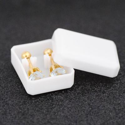 China Vintage Customized Style Rose Owl Star Palm Zircon Tree Fashion Gold Plated Stainless Steel Stud Earrings Screw Back With Box for sale