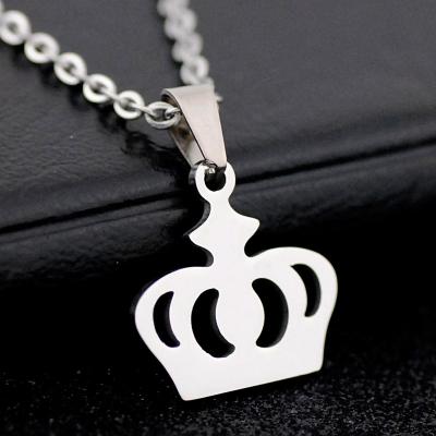 China Other Fashion Crown Stainless Steel Pendant Necklace for sale