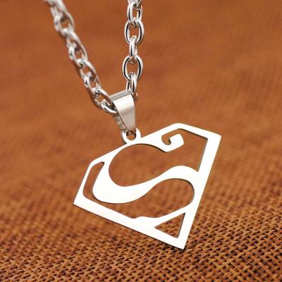 China Custom Cheap and Good Other Anime Superman Stainless Steel Pendant Necklace for sale