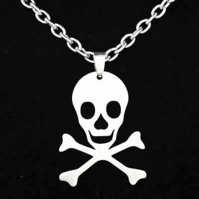 China Other Custom Punk Skull Stainless Steel Pendant Necklace for sale