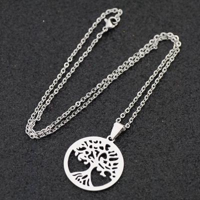 China Other Hollow Tree Of Life Stainless Steel Pendant Necklace for sale