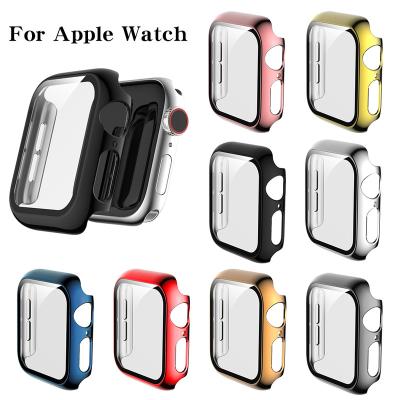 China Rubber Cover For Apple Watch Case 45 Se Soft Total Bumper 3 41 44 40 42 38mm Accessories TPU Screen Protector iWatch Series 4 6 7 for sale