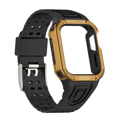 China Soft Silicone Sport Band For Apple Watch Se 7 Series 44MM Rubber Watch Band Strap 40MM On iWatch 654321 42MM 38MM Smart Wristband for sale