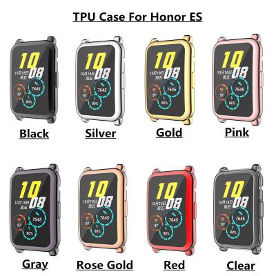 China TPU Screen Protector Case Honor Watch Strap Band Cover Shell Edge Frame For Huawei Plastic Soft Glass Protective Bumper Accessory for sale