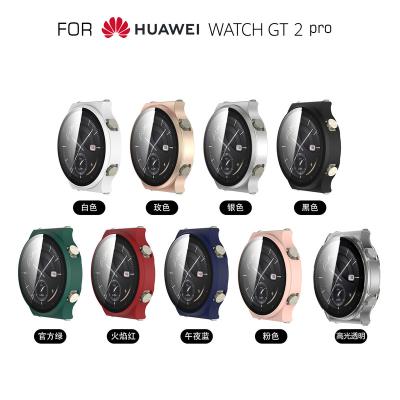 China PC+TEMPERED GLASS Case For Huawei Watch GT 2 Pro Case Bumper Cover With Tempered Glass 9H Smartwatch Screen Protector For Huawei GT2 Pro for sale